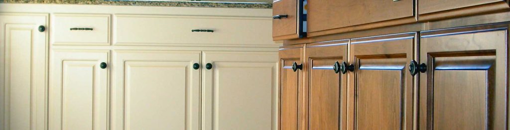 Paint And Stained Kitchen Cabinets