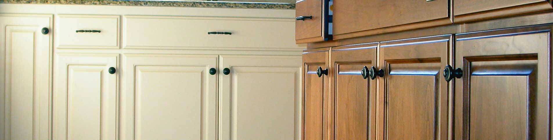 Paint and Stained Kitchen Cabinets